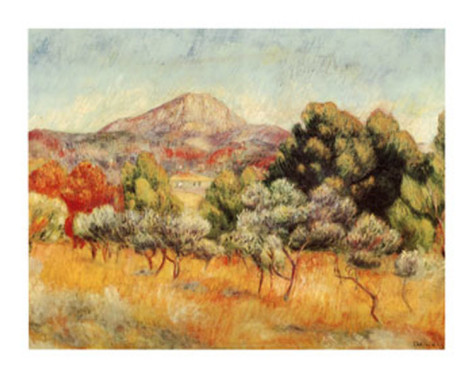 Le Mont Sainte Victoire - Pierre Auguste Renoir Painting
